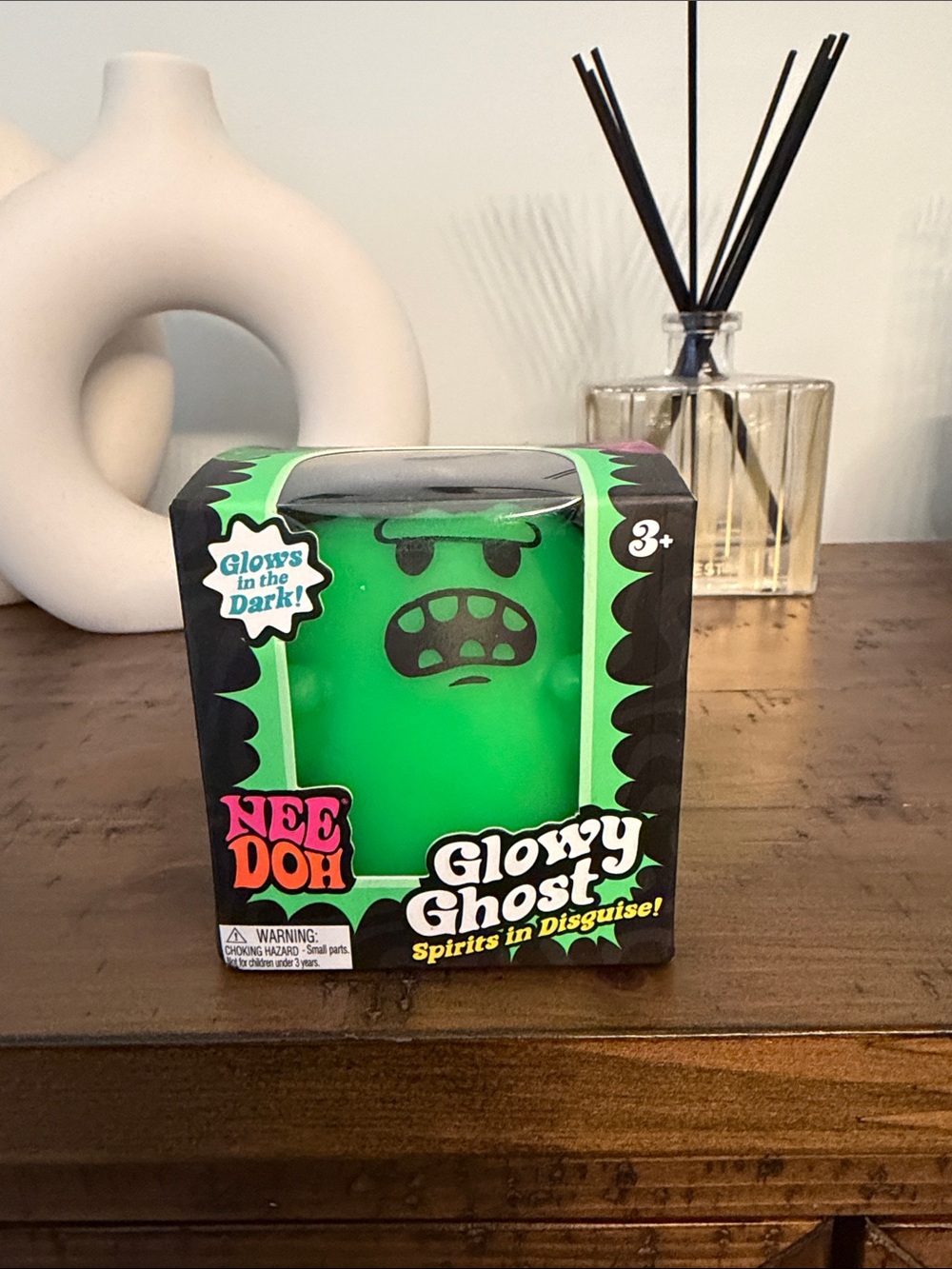 Nee Doh Glowy Ghost Squishy Toy - Green